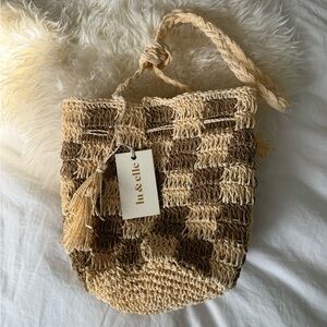 Tan and Brown Woven Bag